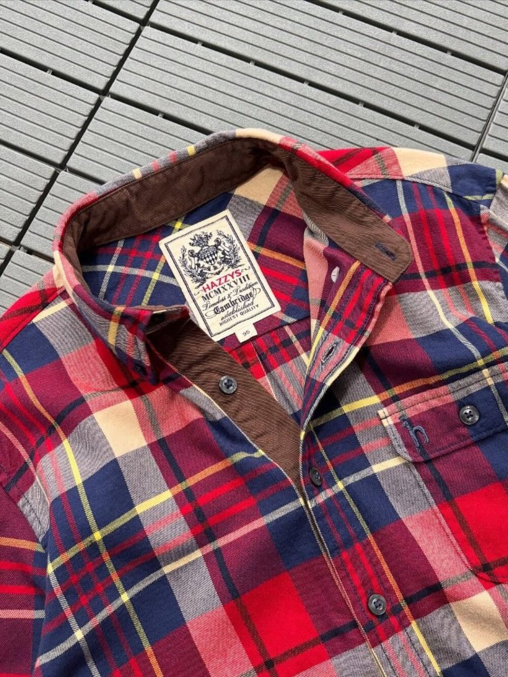 Classic Red Plaid Flannel Button-Up Shirt - Picture 2 of 4